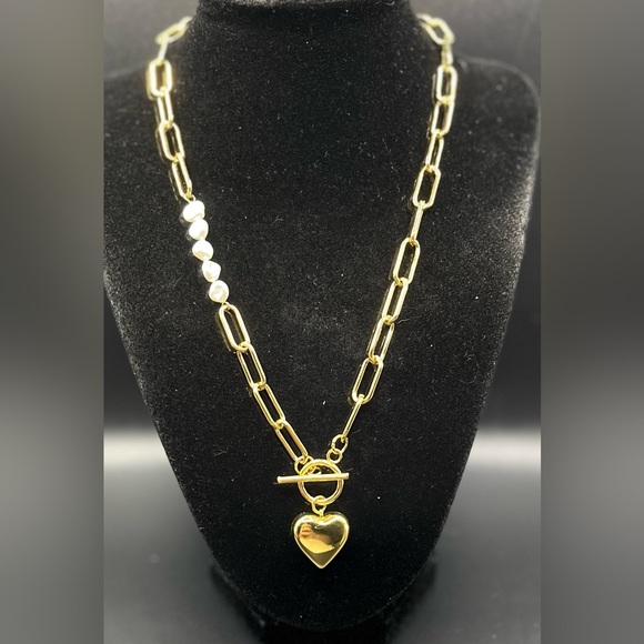 Paperclip Necklace with Heart - Picture 3 of 3